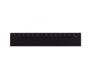 Midori Accessori Aluminium Ruler Non-Slip Black 15 cm