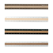 Midori Accessori Aluminium & Wood Ruler 15 cm