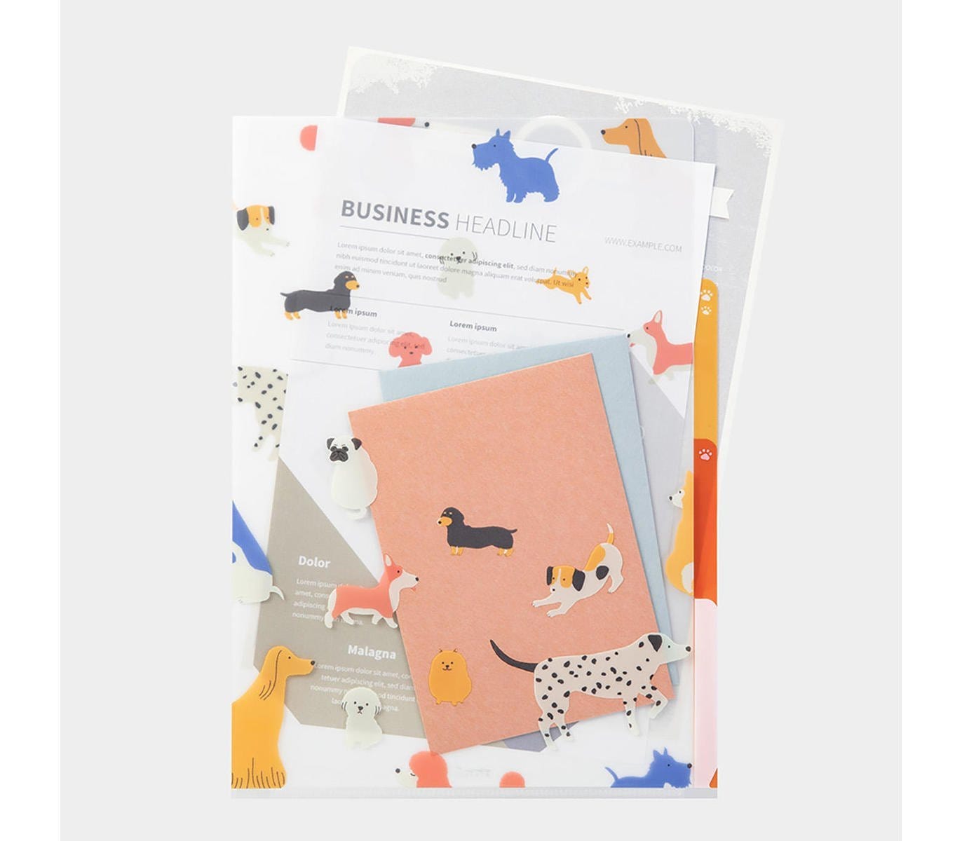 Midori Accessori Cartellina con 3 tasche Dogs