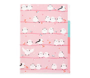 Midori Accessori Cartellina con 3 tasche Long-tailed Tits