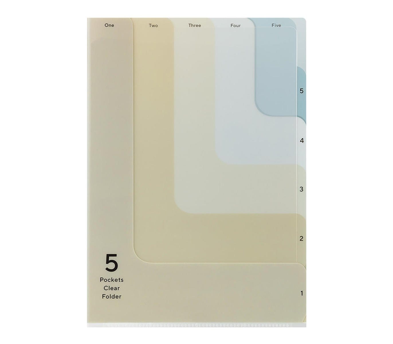 Midori Accessori Cartellina con 5 tasche 2-Way Beige