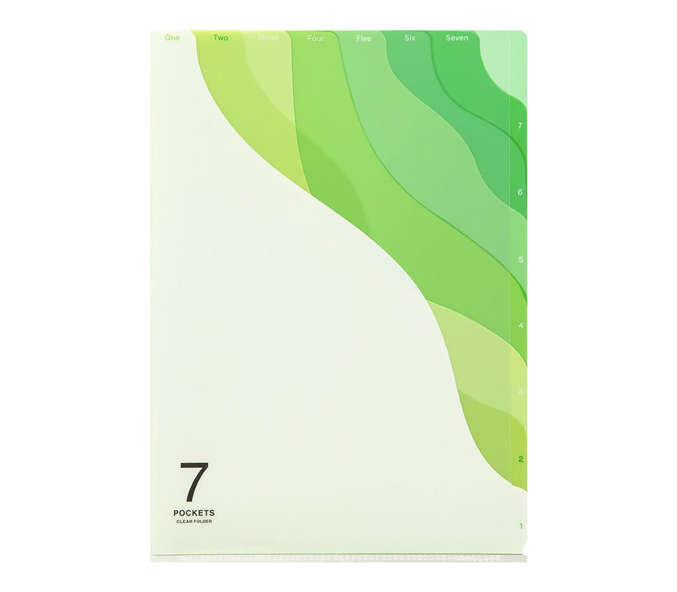 Midori Accessori Cartellina con tasche Weekly 7 Gradation Green