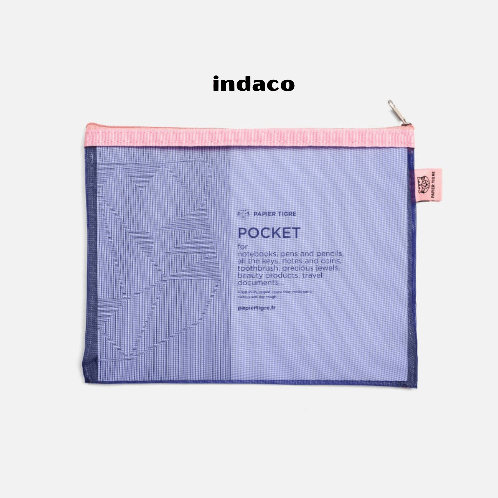 Papier Tigre Accessori Indaco Pochette Medium Papier Tigre