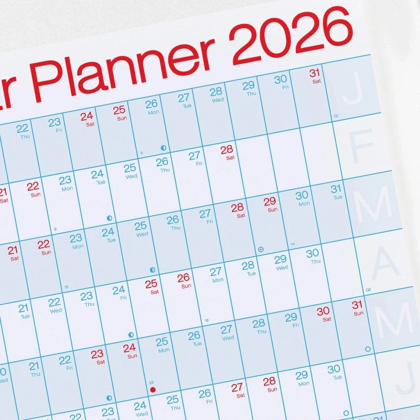 Crispin Finn Agenda 2026 Year Planner - Landscape View