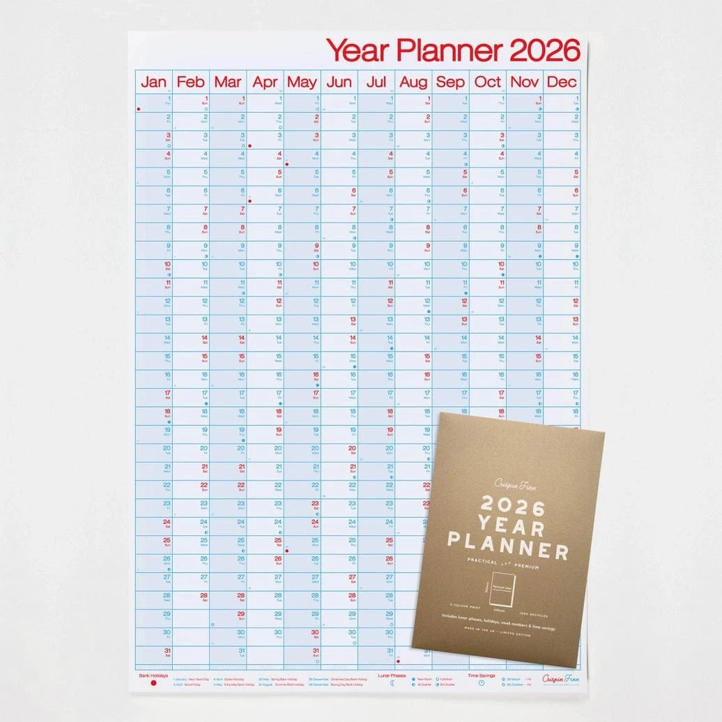Crispin Finn Agenda 2026 Year Planner - Portrait View