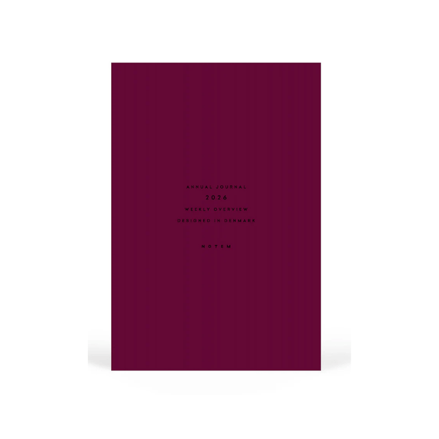 Notem Agenda Agenda Alva 2026 - Dark Red