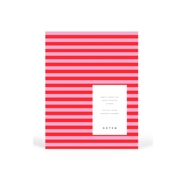 Notem Agenda Agenda Alva Medium 2026 - Red Stripes
