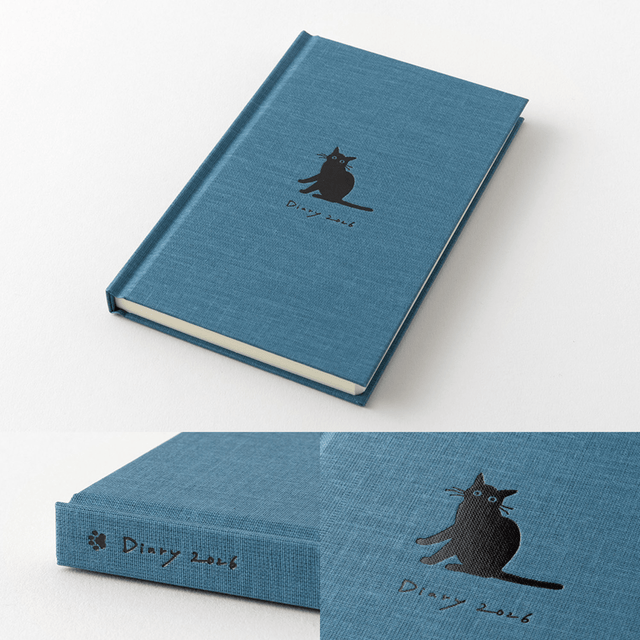 Midori Agenda Agenda Book Style Diary B6 - Cat Navy 2026