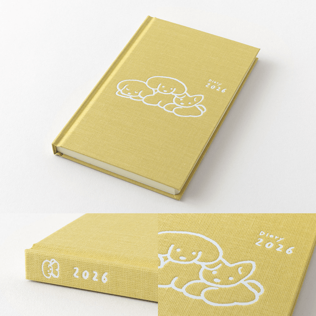 Midori Agenda Agenda Book Style Diary B6 - Dog Yellow 2026