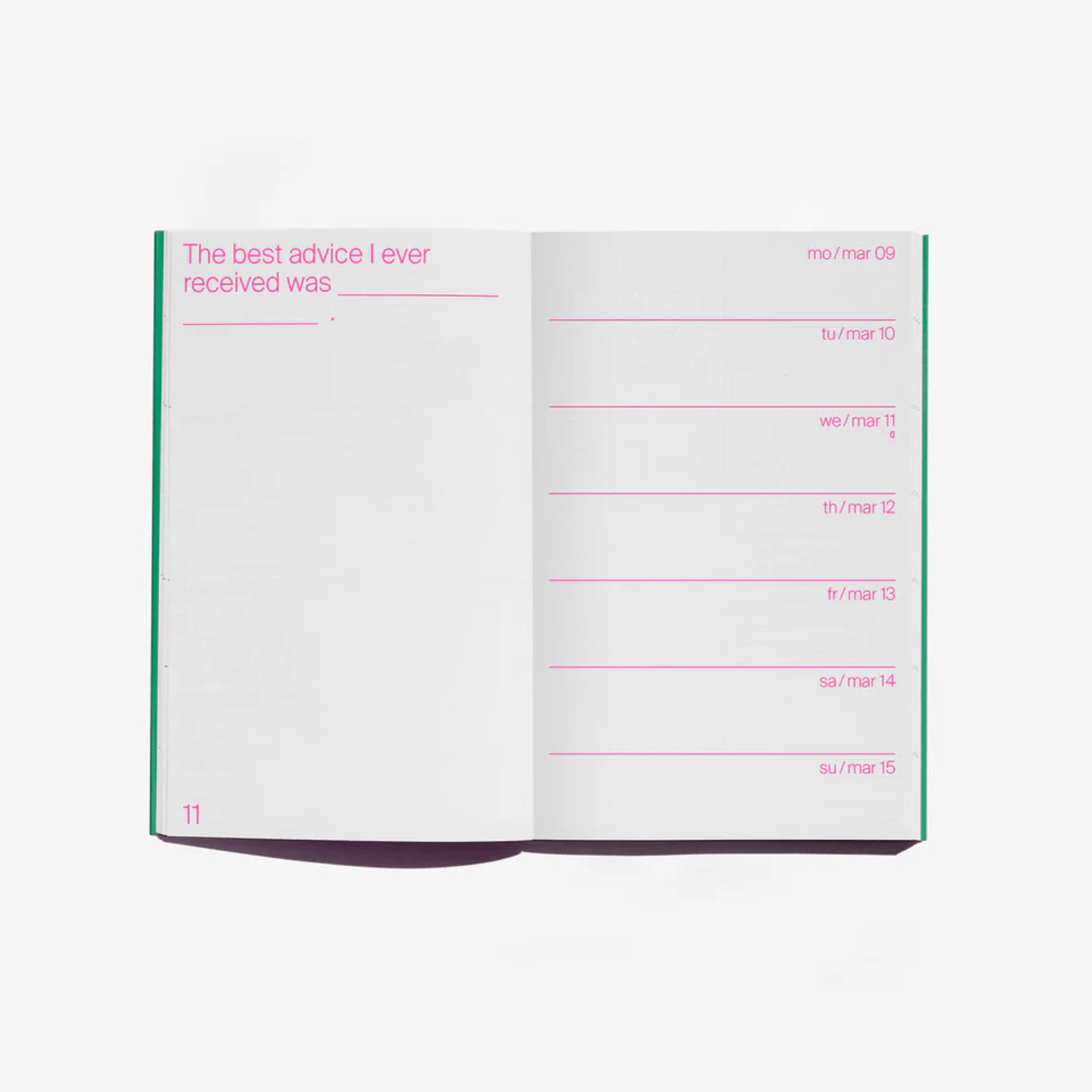 Edition Julie Joliat Agenda Agenda Day One To One 2026 - Chlorophyll