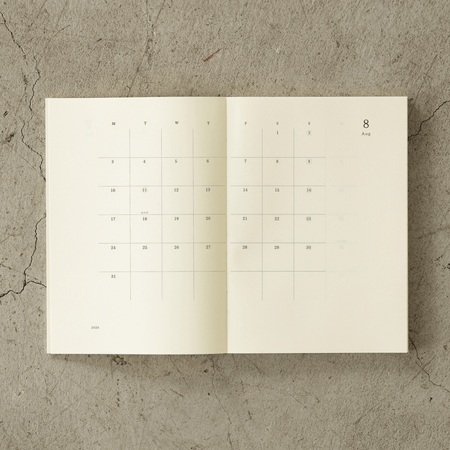 Midori Agenda Agenda MD Paper Notebook Diary 2026 Weekly A5