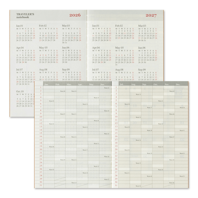 Traveler's Company Japan Agenda Agenda Traveler's Passport 2026 - Mensile