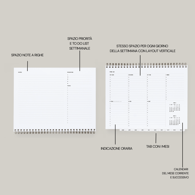 Appointed Agenda Agenda Weekly Task Planner Horizontal 2026 - Pomegranate