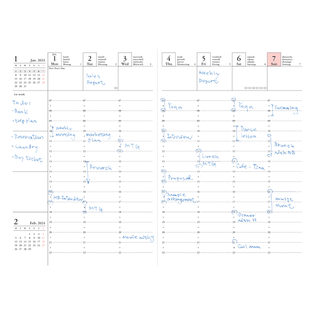 Mark's Tokyo Agenda IN ARRIVO - Diary Pocket 2023-2024 Green
