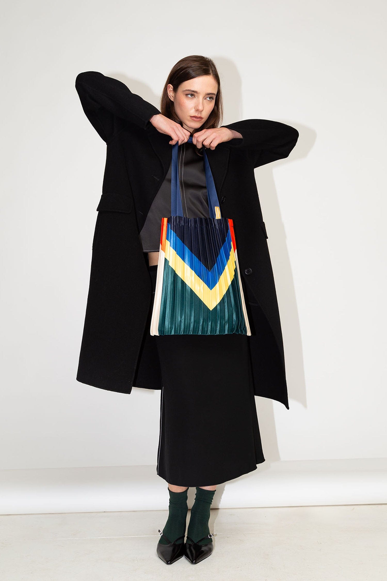 Multitudes Bags Tote bag plissettata in raso Rei