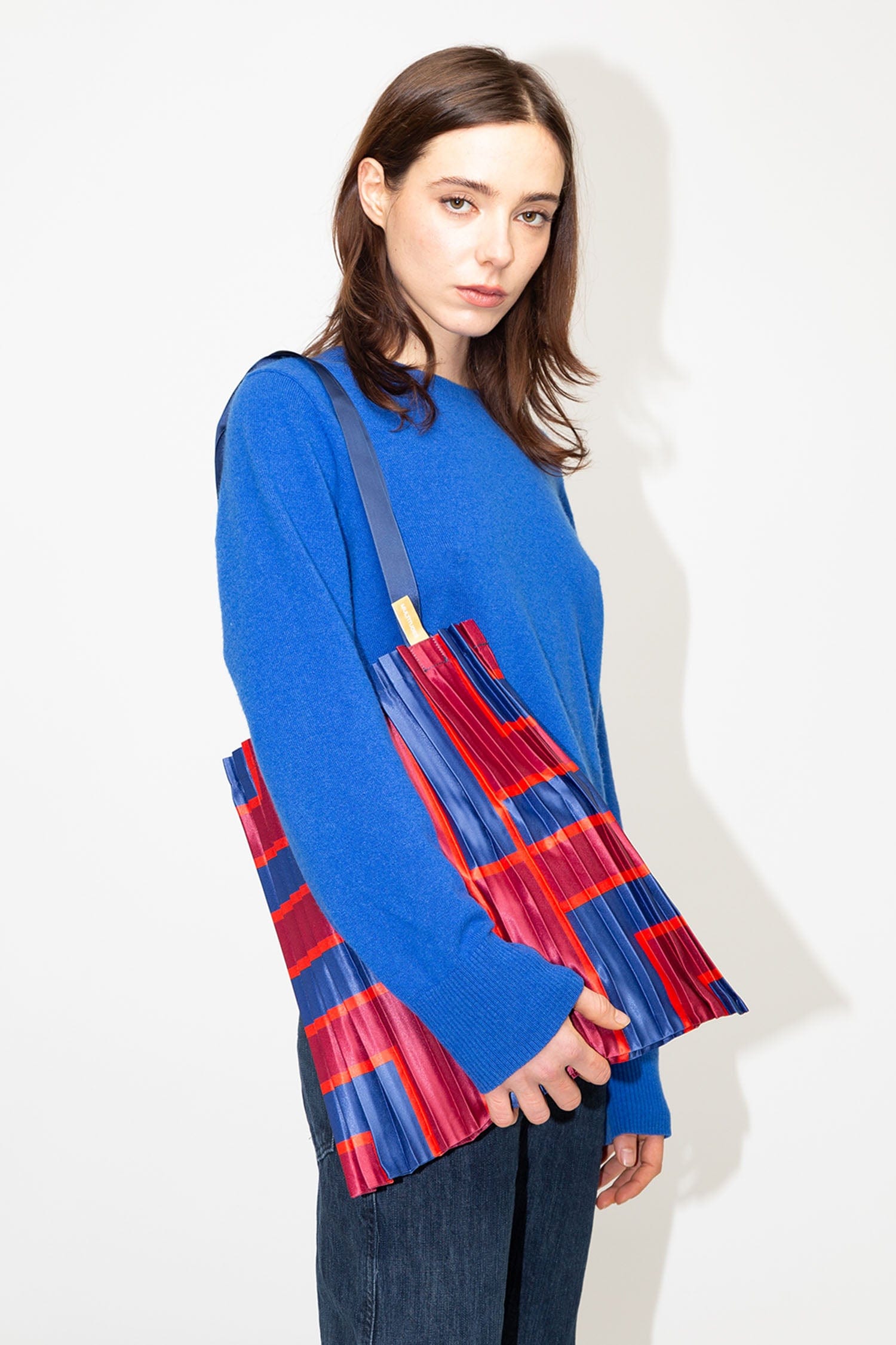 Multitudes Bags Tote bag plissettata in raso Stintino