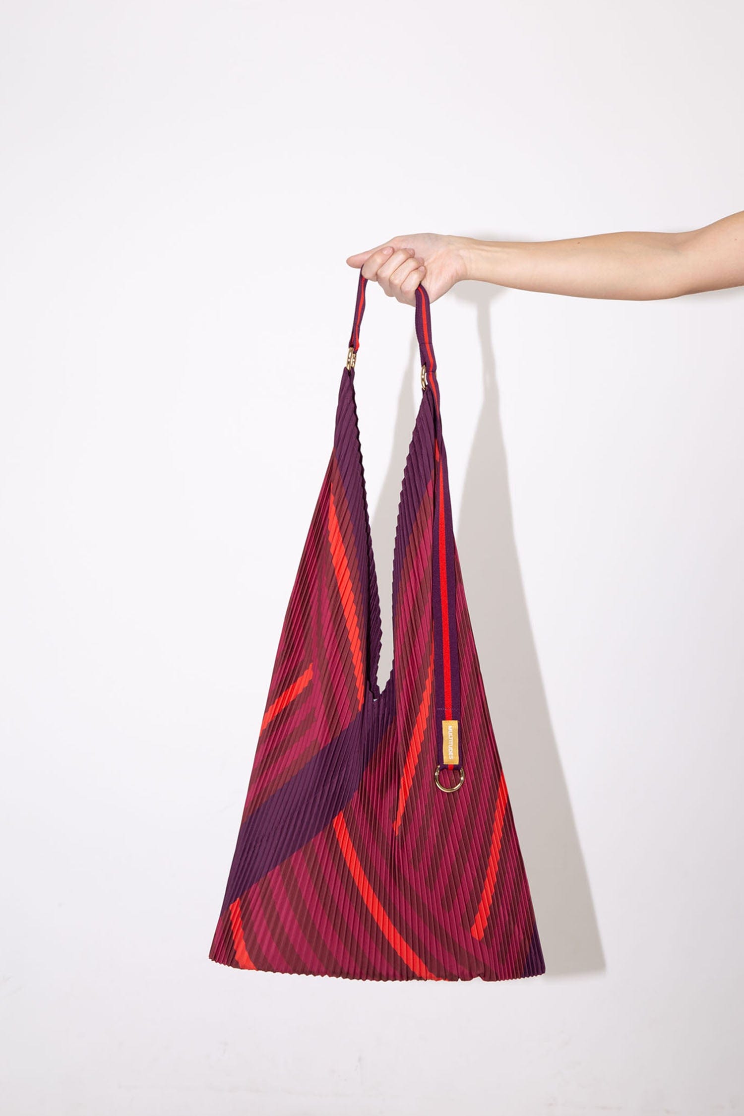 Multitudes Bags Y bag plissettata in raso Stefania