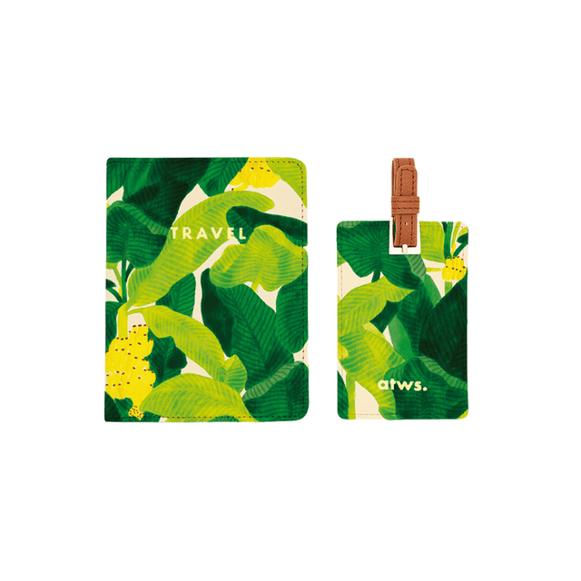 All The Way To Say Bijoux Travel Set - Beverly Hills Bananas Leaves