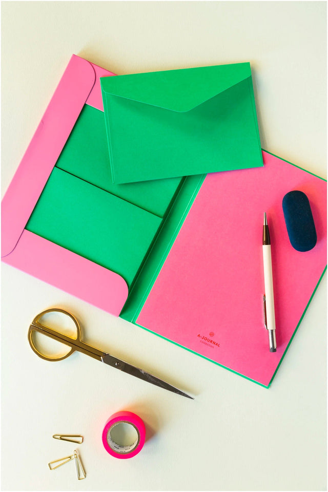 A-Journal Carte da lettere Carta da lettere Pink&Green