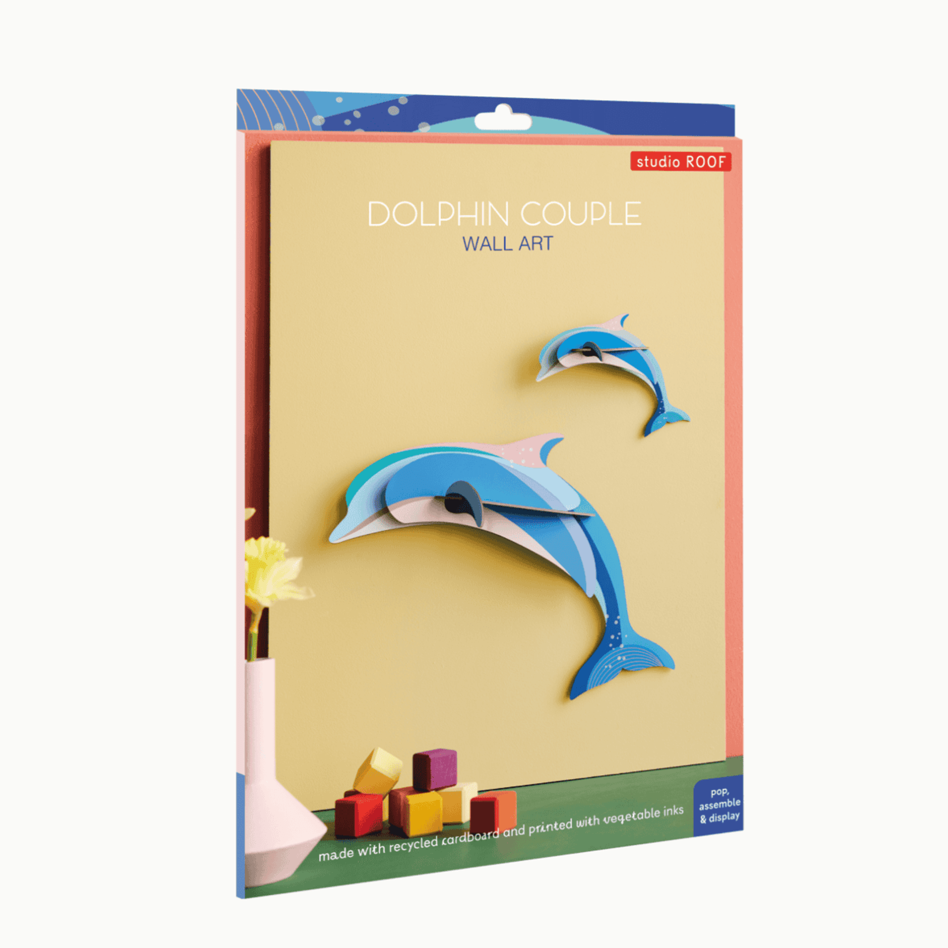studio roof Decorazione parete Wild Animals - Dolphin Couple