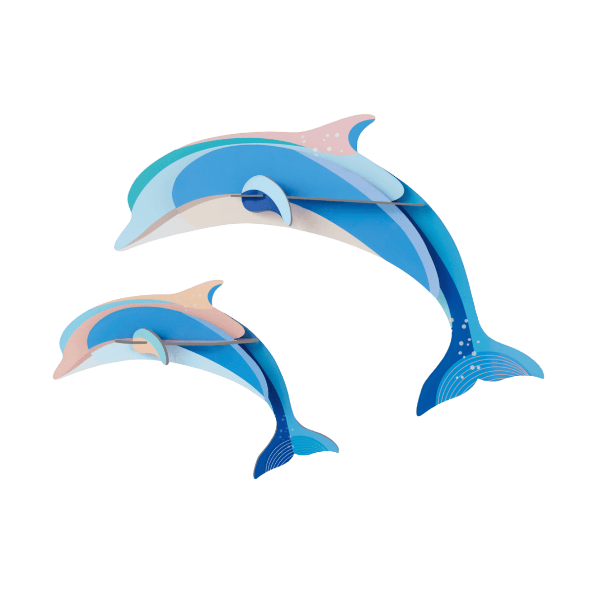 studio roof Decorazione parete Wild Animals - Dolphin Couple