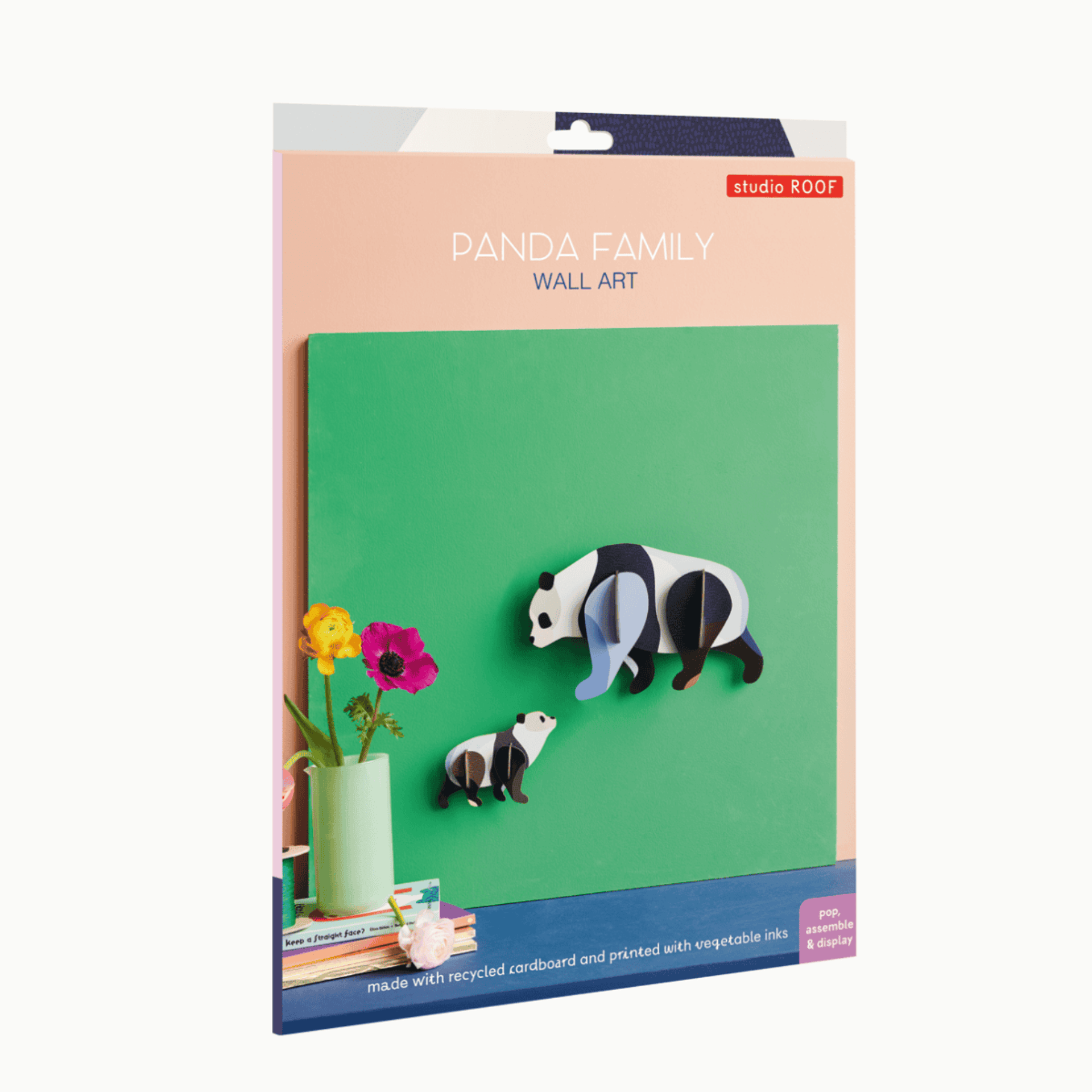 studio roof Decorazione parete Wild Animals - Panda Family