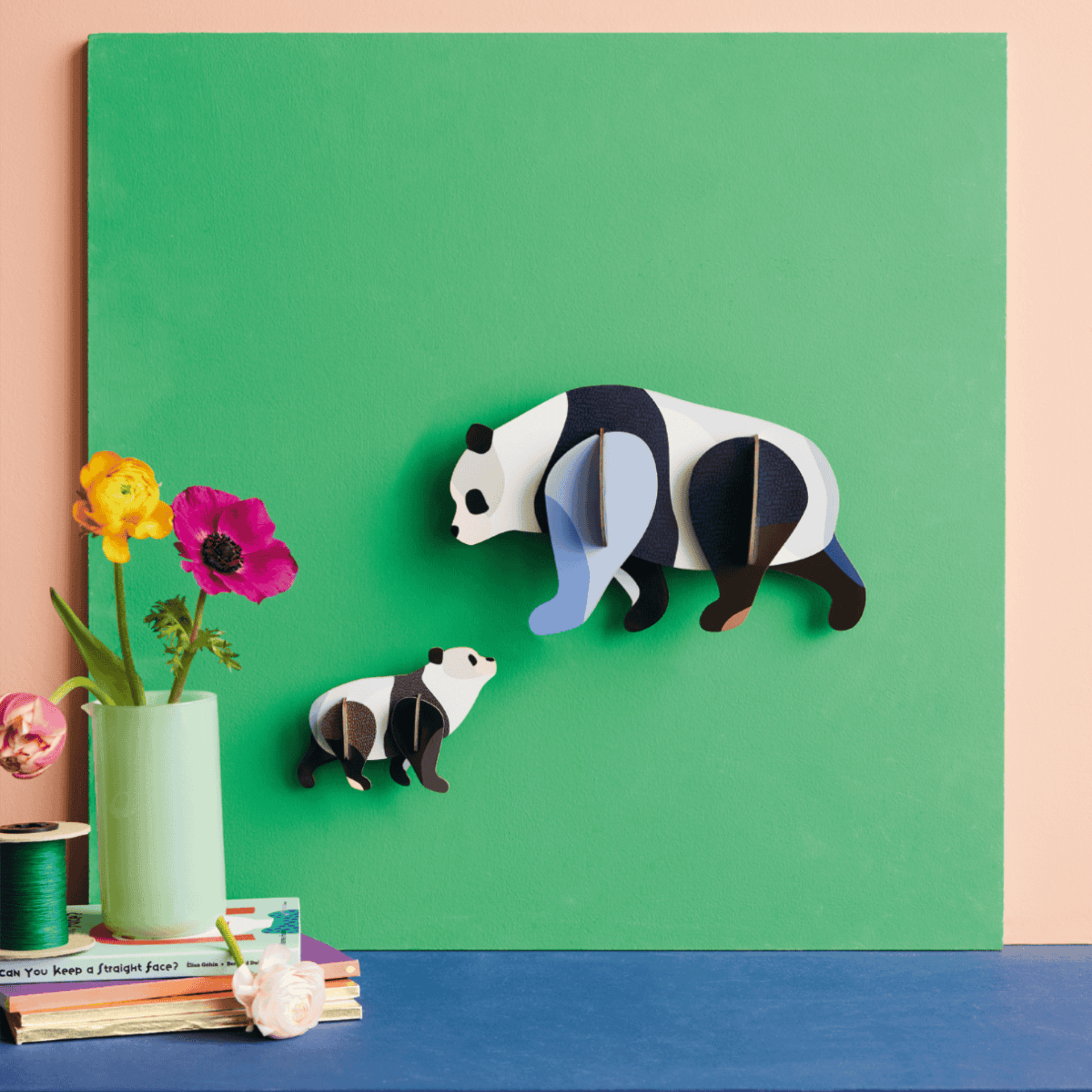 studio roof Decorazione parete Wild Animals - Panda Family