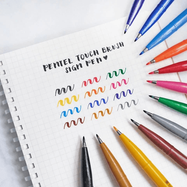 Pentel Penne Brush Sign Pen Pentel - COLOR