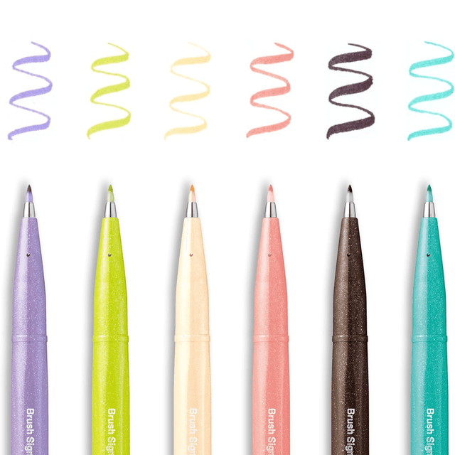 Pentel Penne Brush Sign Pen Pentel - COLOR