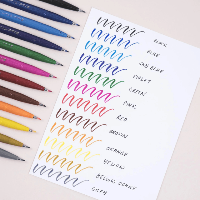 Pentel Penne Brush Sign Pen Pentel - COLOR