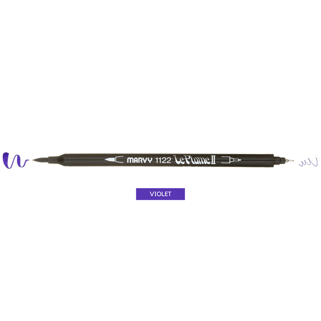 Marvy Penne VIOLET Le Plume II - Brush pen & Fineliner - doppia punta