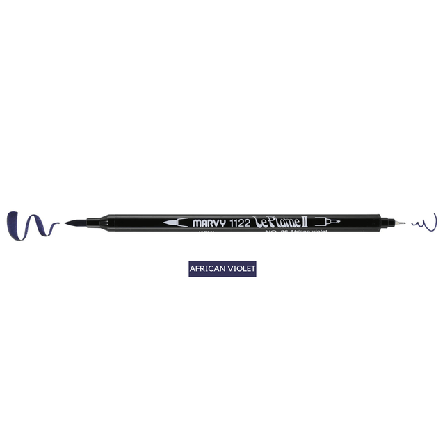 Marvy Penne AFRICAN VIOLET Le Plume II - Brush pen & Fineliner - doppia punta