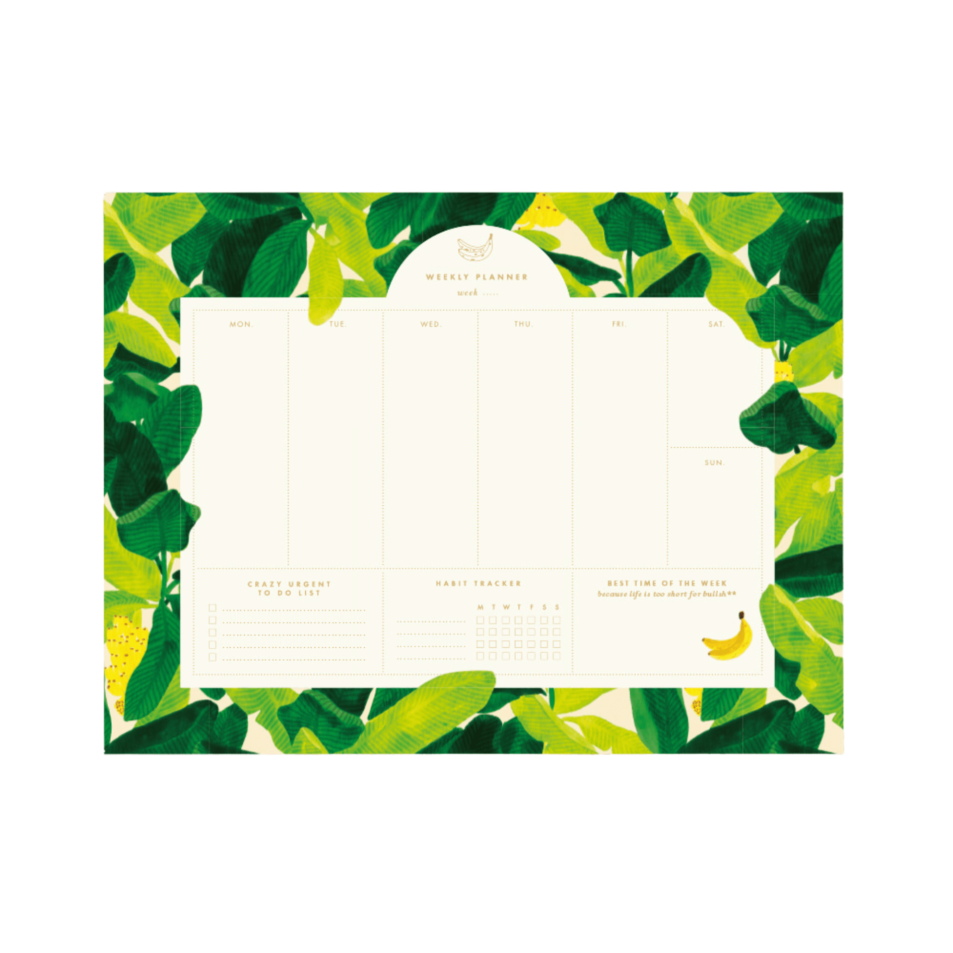 All The Way To Say Planner Beverly Hills Bananas Leaves Desk Planner Weekly
