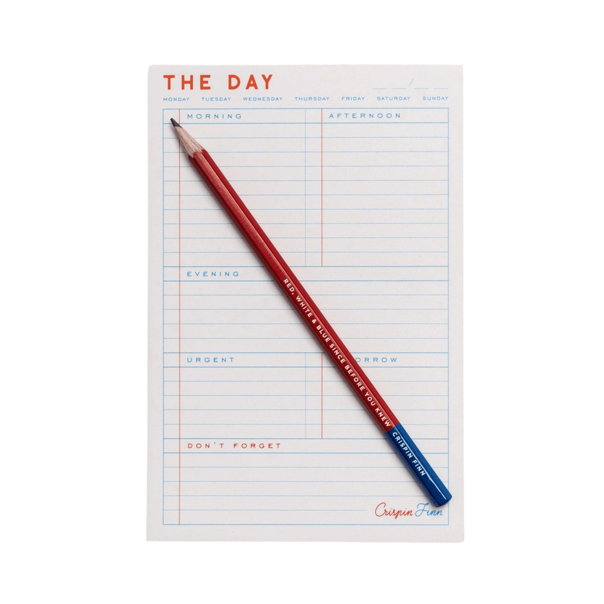 Crispin Finn Planner The Daily Note Pad & pencil