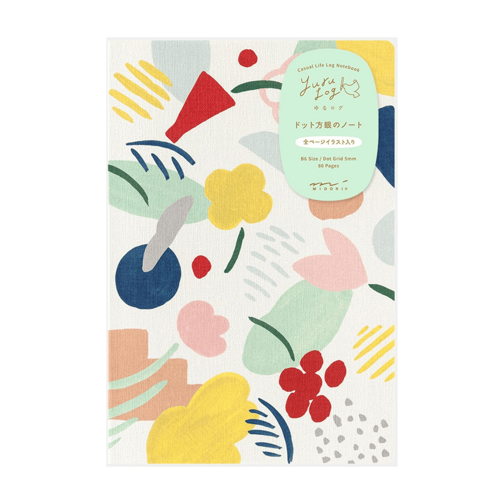 Midori Quaderni Notebook Yuru Log Motif Textile