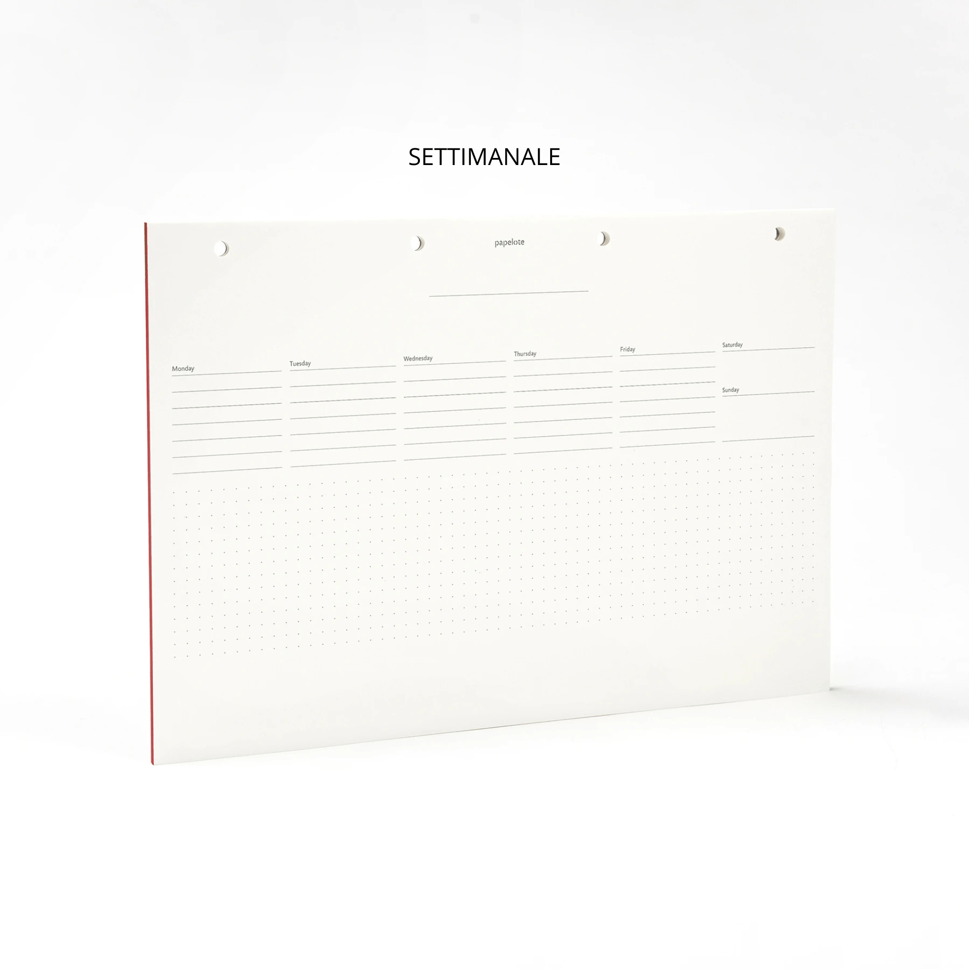 Papelote Quaderni WEEKLY - SETTIMANALE Refill per Planoo A4 - Planner