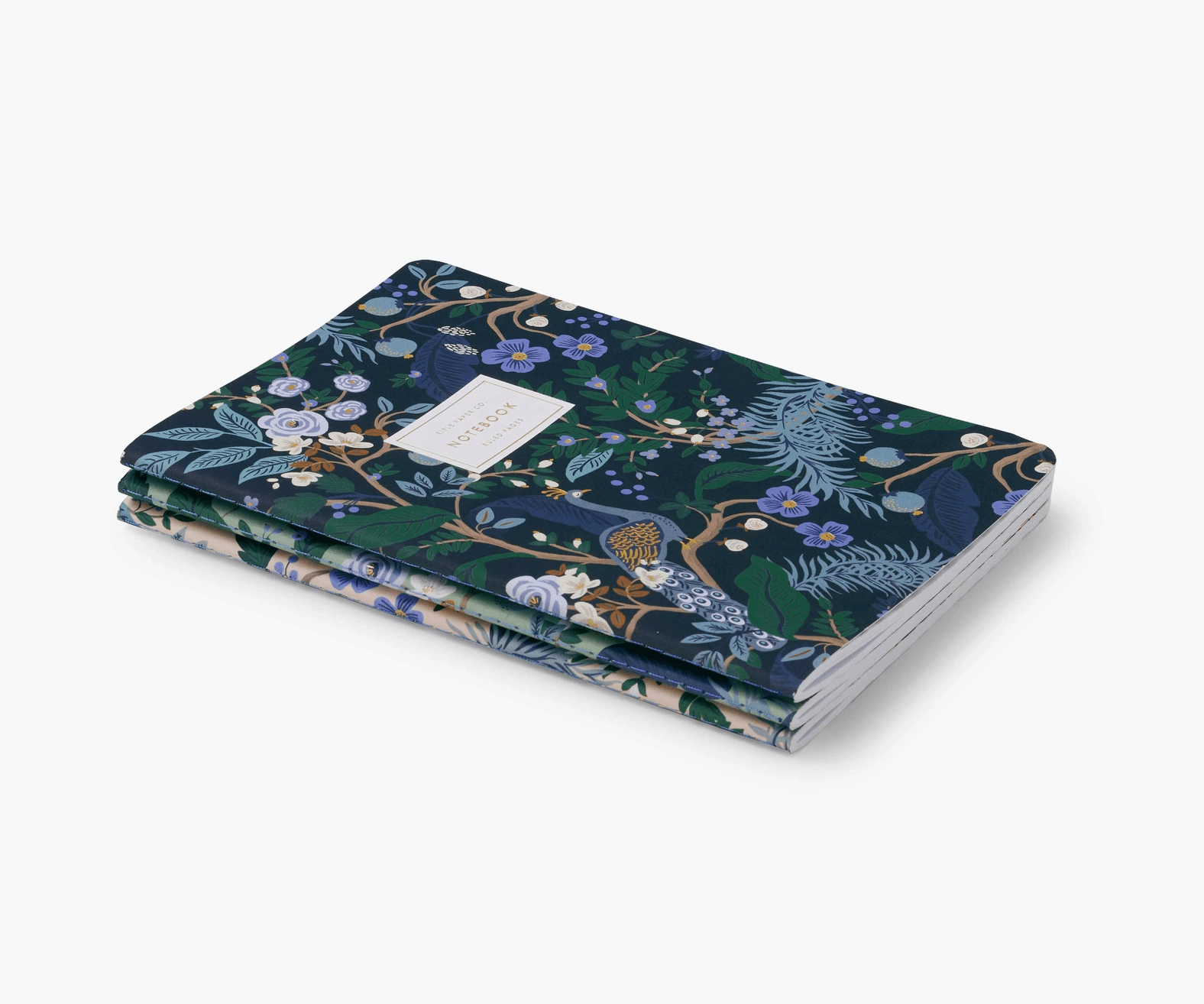 Rifle Paper Quaderni Tris di Quaderni Peacock