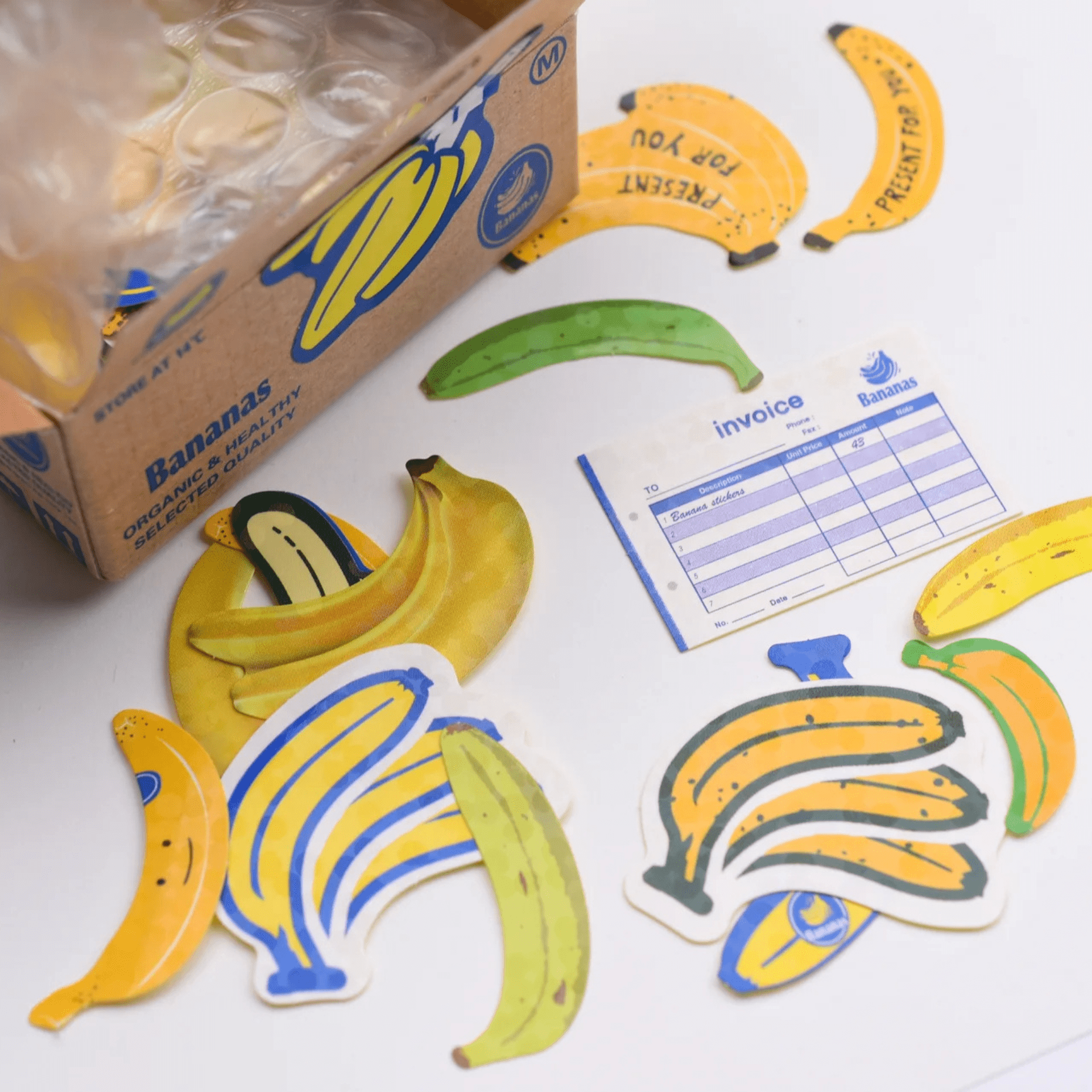 Greeting Life Stickers Mini Decoration Sticker Box - Bananas