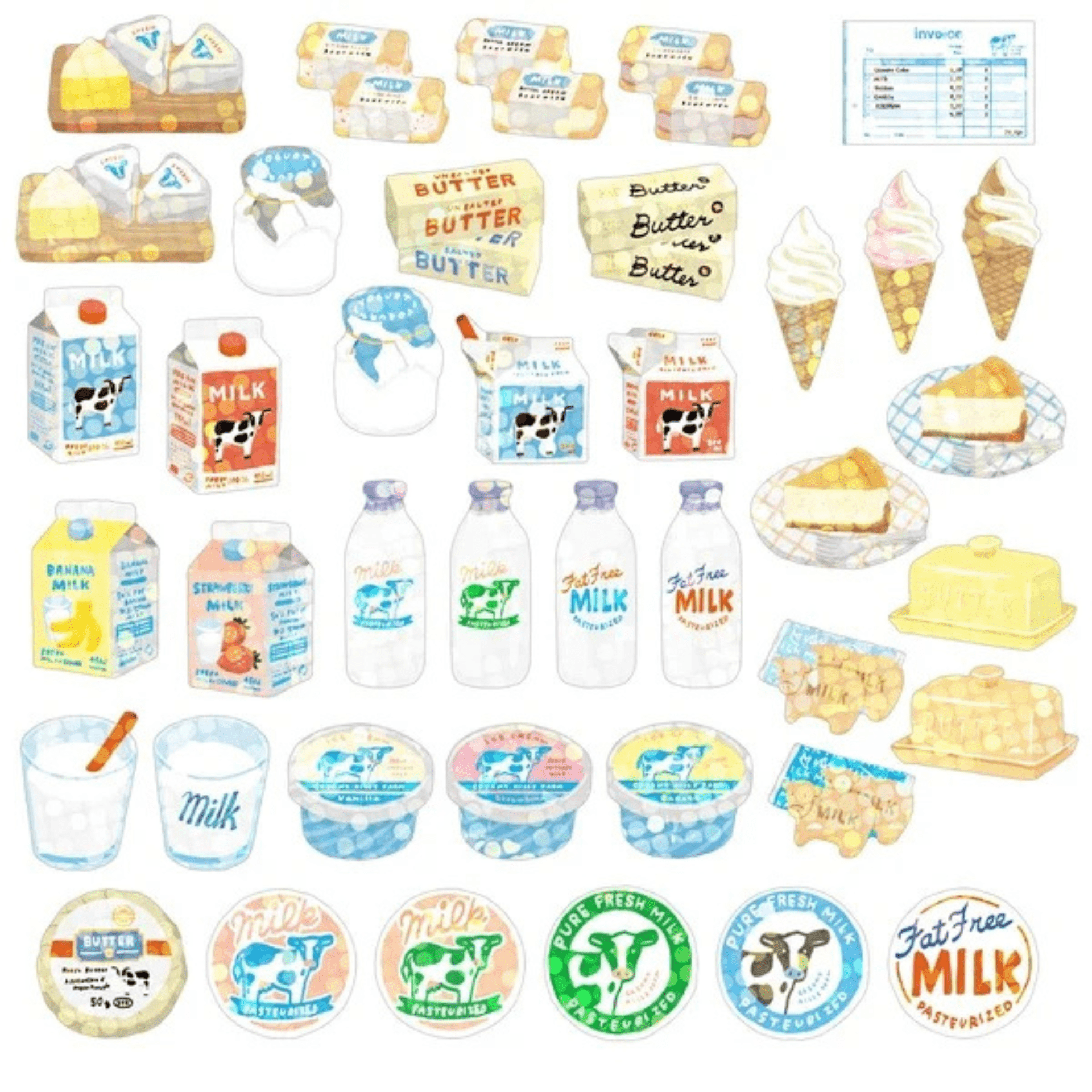 Greeting Life Stickers Mini Decoration Sticker Box - Creamy Farm