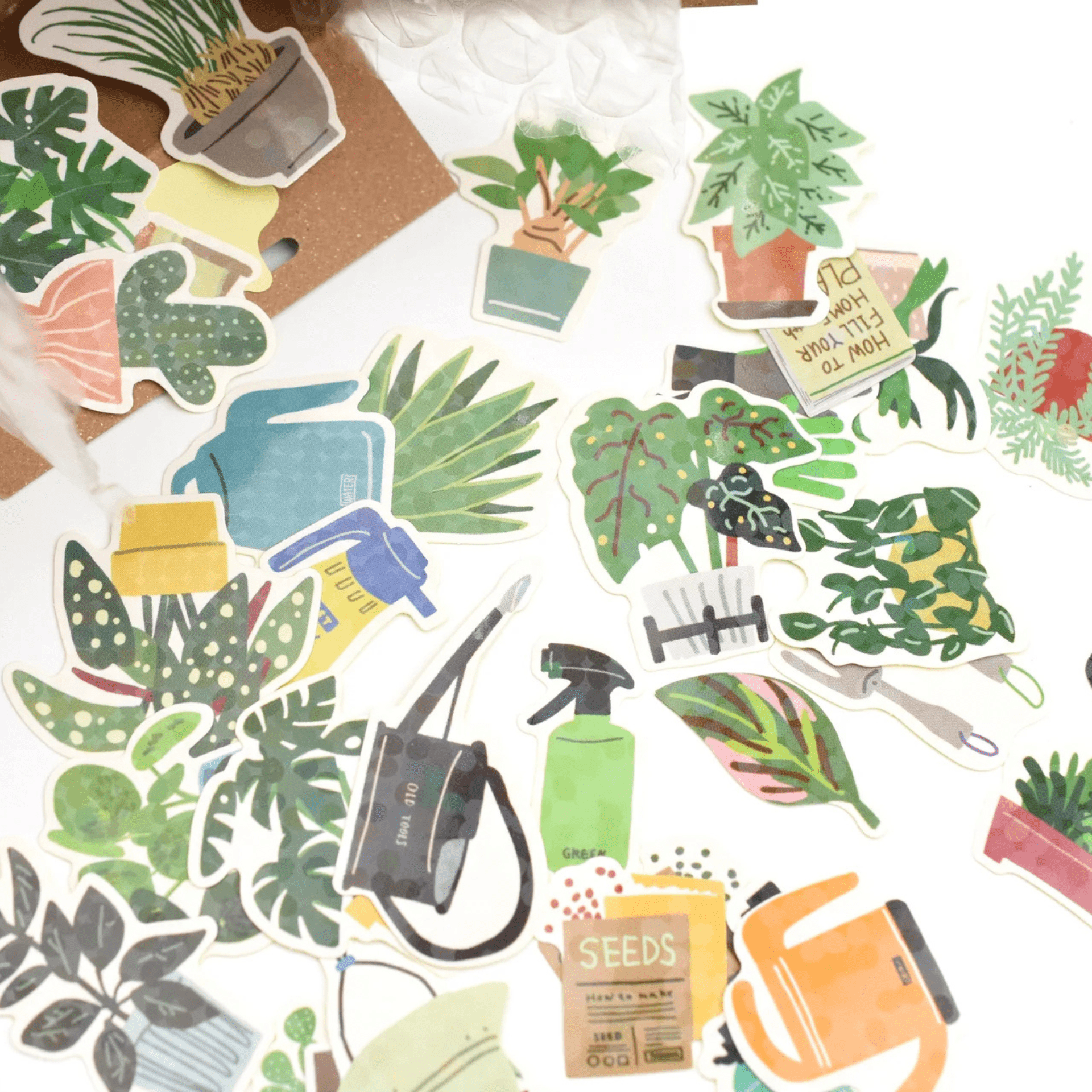 Greeting Life Stickers Mini Decoration Sticker Box - Green Market