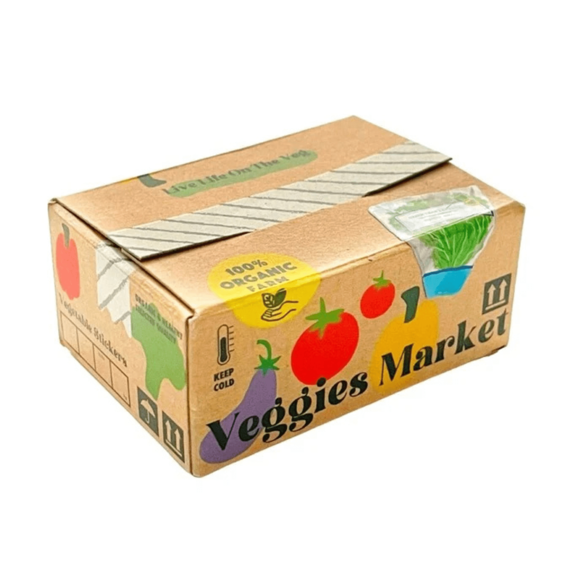 Greeting Life Stickers Mini Decoration Sticker Box - Veggies Market