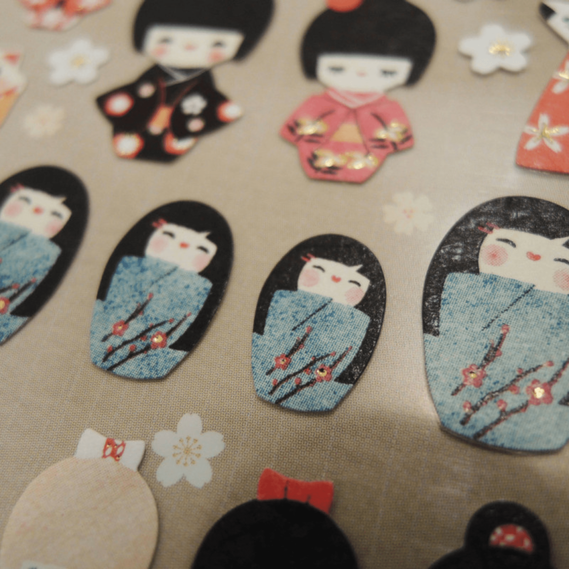 Suatelier Stickers Stickers Daily Deco - Kokeshi
