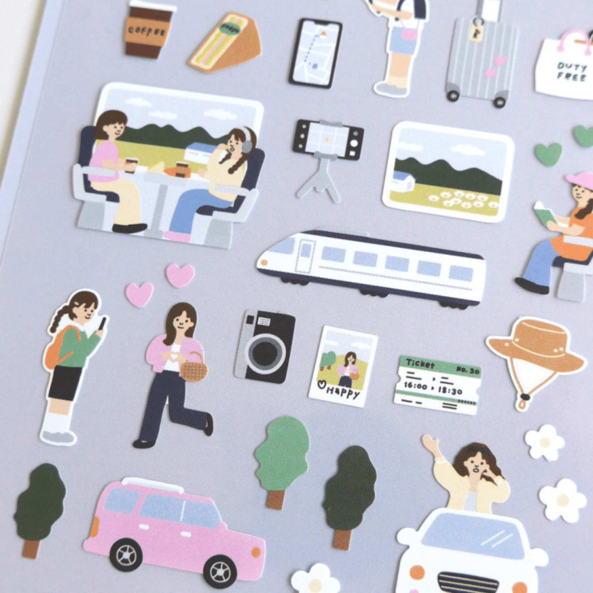 Suatelier Stickers Stickers Daily Deco - Vlog Trip