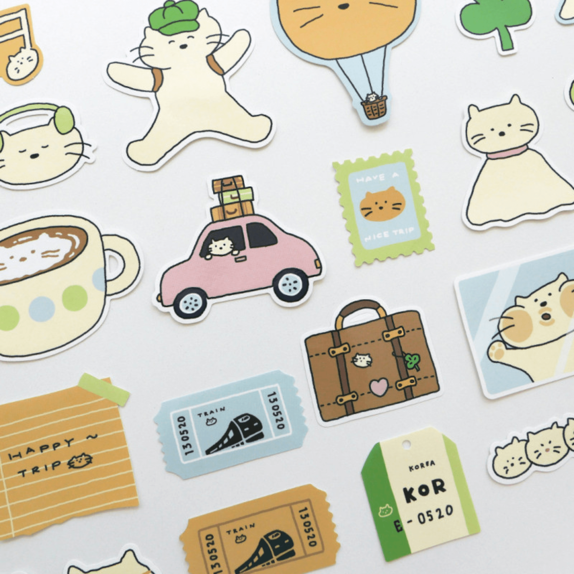 Suatelier Stickers Travel - Cat's Happy Trip