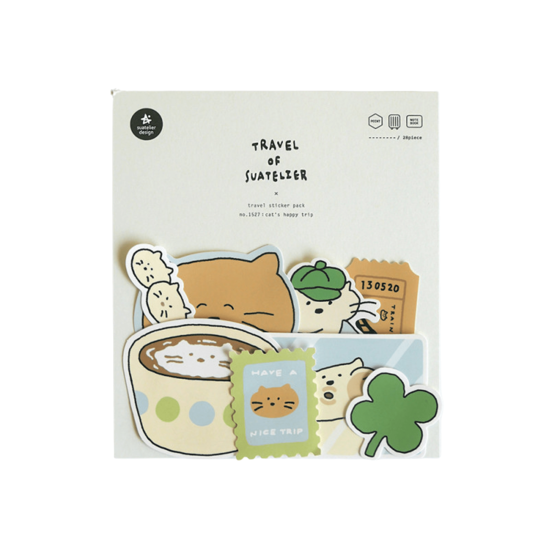 Suatelier Stickers Travel - Cat's Happy Trip