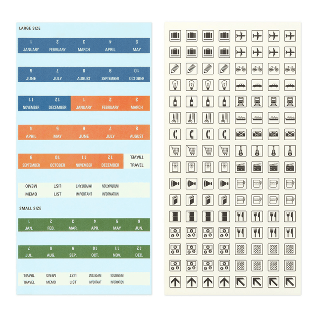 Traveler's Company Japan Stickers Traveler's Notebook Set Adesivi 2026 - Edizione Limitata