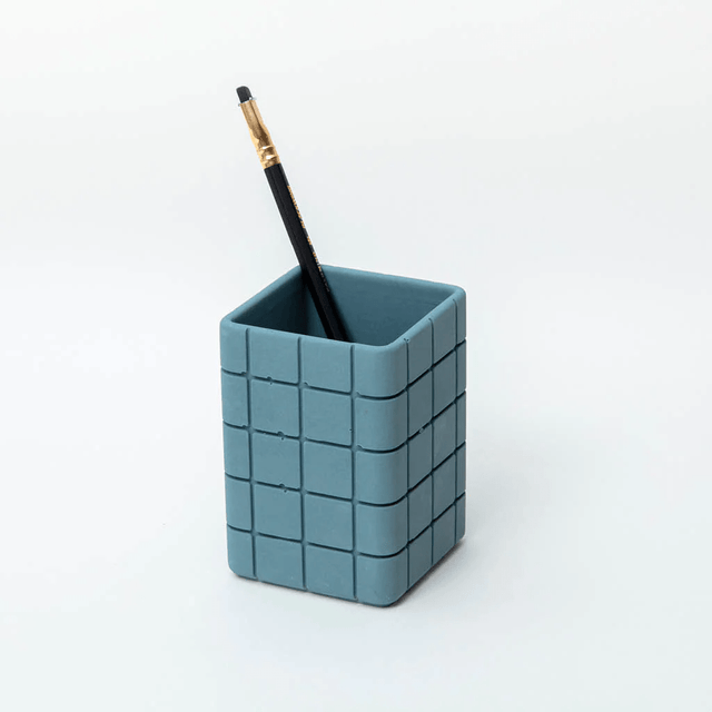 Block Design Accessori per la scrivania BLUE Tile - Portapenne Blue