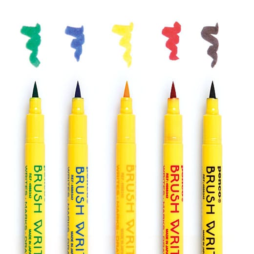 Penco Brush Pen Set da 5 - Basic Colors – SayPaper