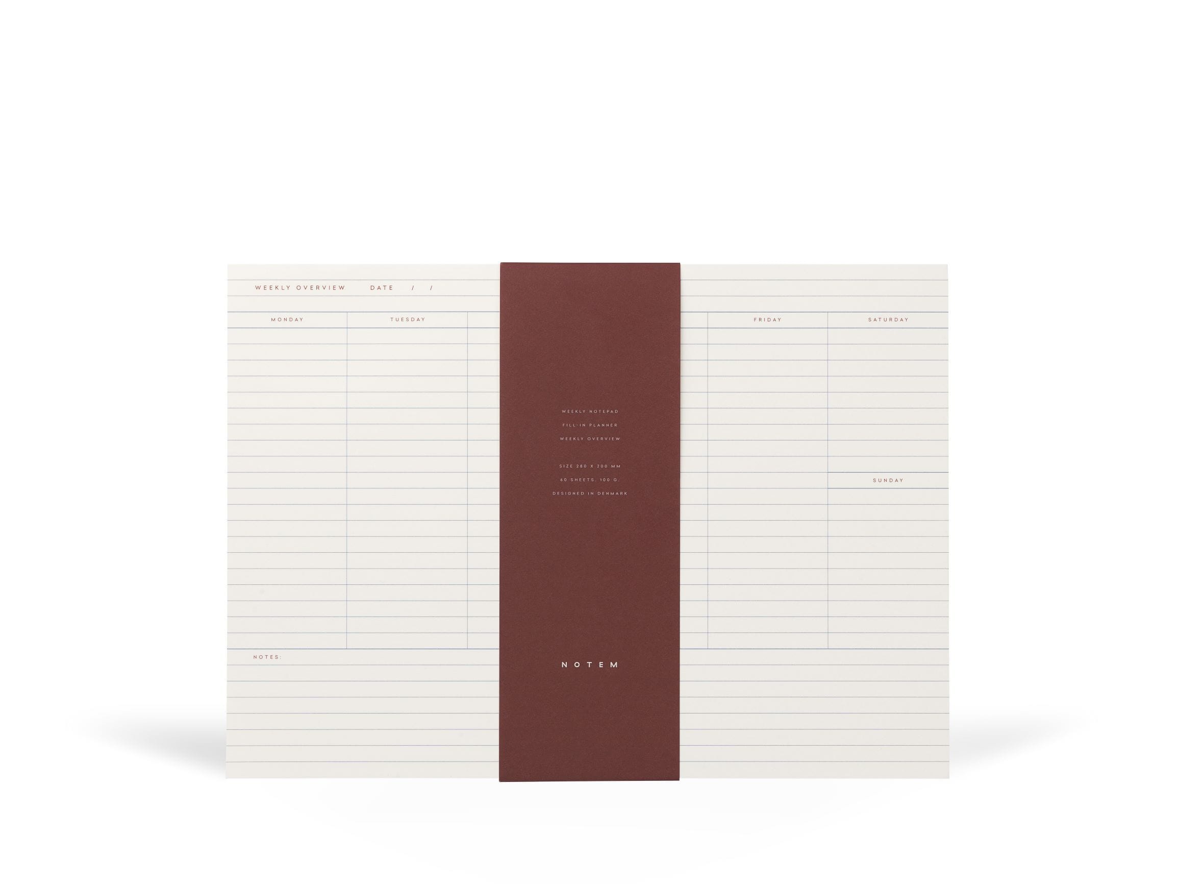 Notem Planner Desk Planner Settimanale Milo