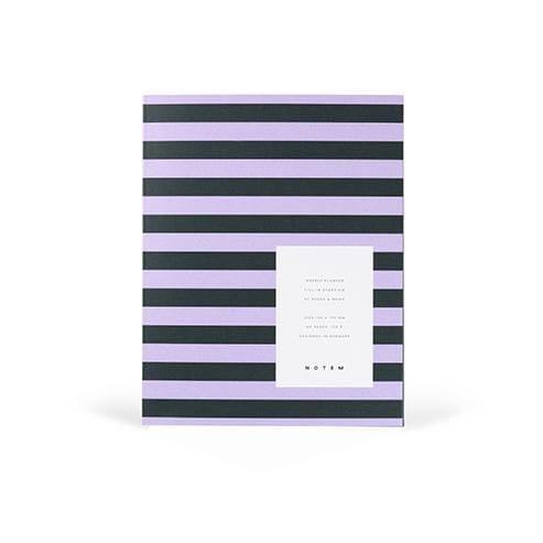 Notem Planner Uma Weekly Planner Green&Rose Stripes